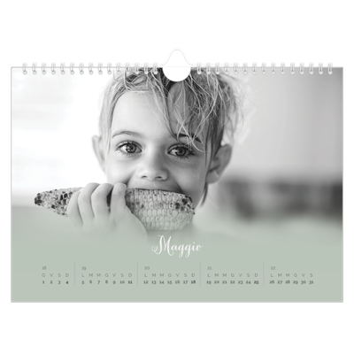 Calendario fotografico A4 — Verde nebbioso [copertina]