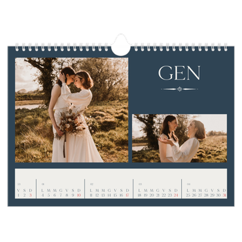 Calendario Fotografico A4 Orizzontale — Ardesia e grazie