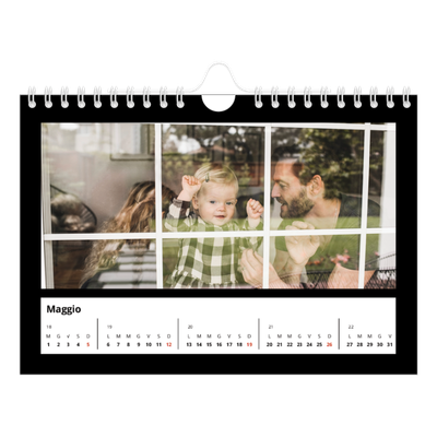 Calendario fotografico A5 — Margine nero [copertina]