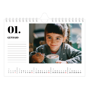 Calendario Fotografico A5 Orizzontale — Serif e momenti