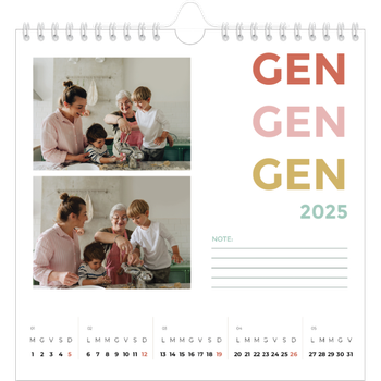 Calendario Fotografico Quadrato — Tipo colorato