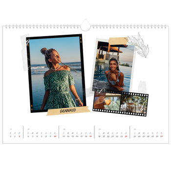 Calendario Fotografico A3 Orizzontale — Album ricordi con stile
