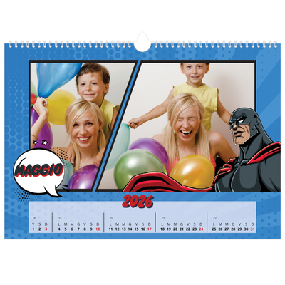 Calendario A3 orizzontale  — Fumetti [copertina]