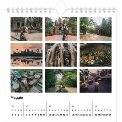 Calendari quadrati — Griglia fotografica [copertina]