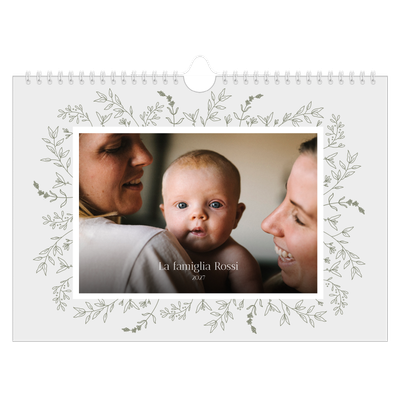Calendario fotografico A4 — Fiori disegnati a mano [copertina]