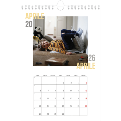 Calendario personalizzato A4 — Tipo di coppia [Aprile]