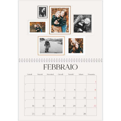Calendario A4 Doppio — Galleria fotografica a parete [Febbraio]