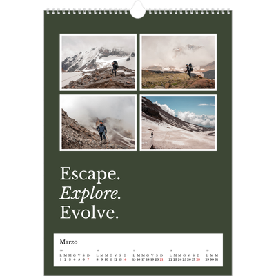Calendario A3 verticale — Terra editoriale [Marzo]