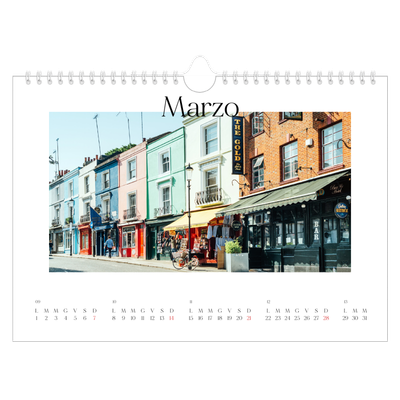 Calendario fotografico A4 — Il mio diario di viaggio [Marzo]