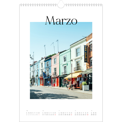Calendario A3 verticale — Il mio diario di viaggio [Marzo]