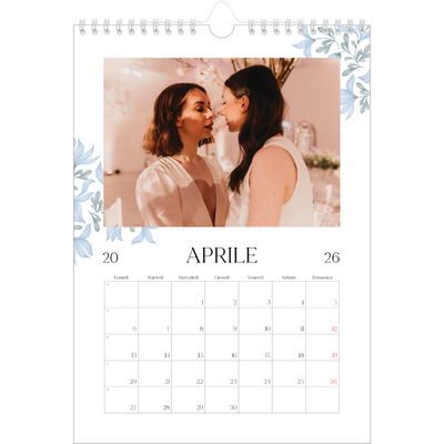 Calendario personalizzato A4 — Floreale elegante [Aprile]