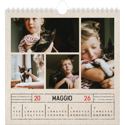 Calendari quadrati — Effetto timbro artigianale [copertina]