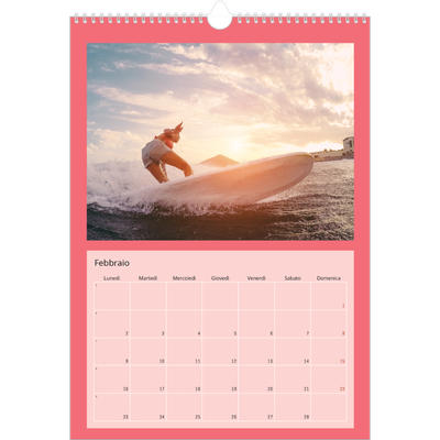 Calendario A3 verticale — Colora il mio mondo [Febbraio]