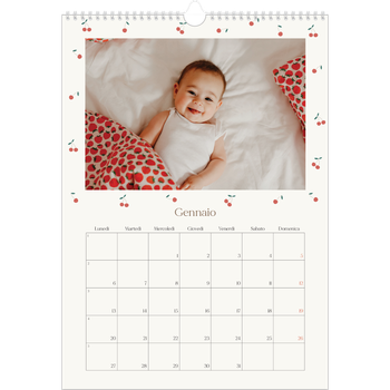Calendario personalizzato A3 — Ciliegie