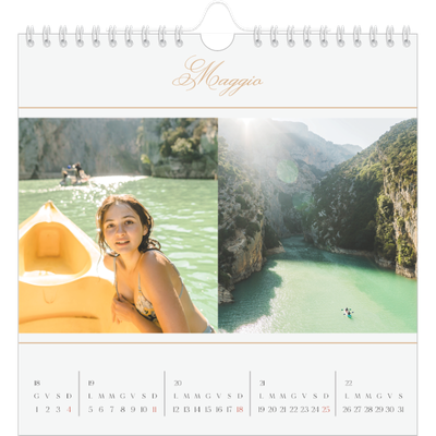 Calendari quadrati — Banner di script d'oro [copertina]