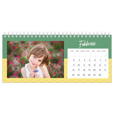 Calendari da tavolo — Colore e motivo [Febbraio]