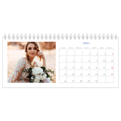 Calendari da tavolo — Classico cobalto [Aprile]