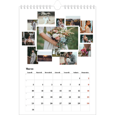 Calendario personalizzato A4 — Forme di collage [Marzo]