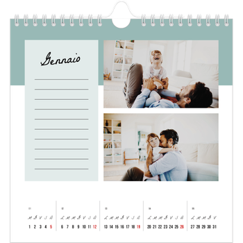 Calendario Fotografico Quadrato — Calendario delle cose da fare