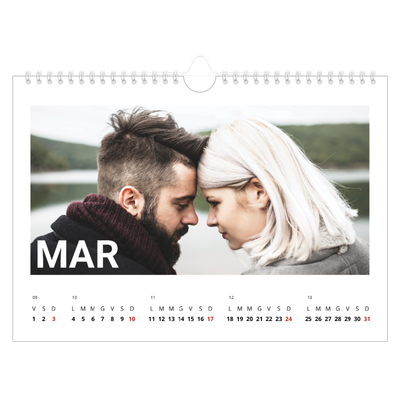 Calendario fotografico A4 — Mese in grande [Marzo]