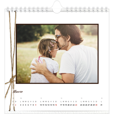 Calendari quadrati — Carta da regalo floreale [Marzo]