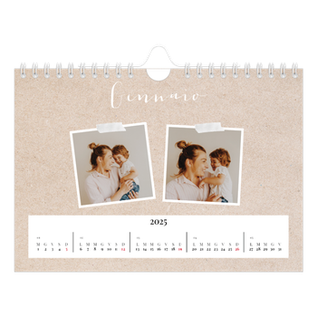 Calendario Fotografico A5 Orizzontale — Calendario di ritagli