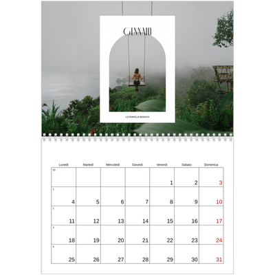 Calendario A4 Doppio — L'arco aperto [Gennaio]