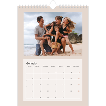 Calendario personalizzato A4 — Colori della terra