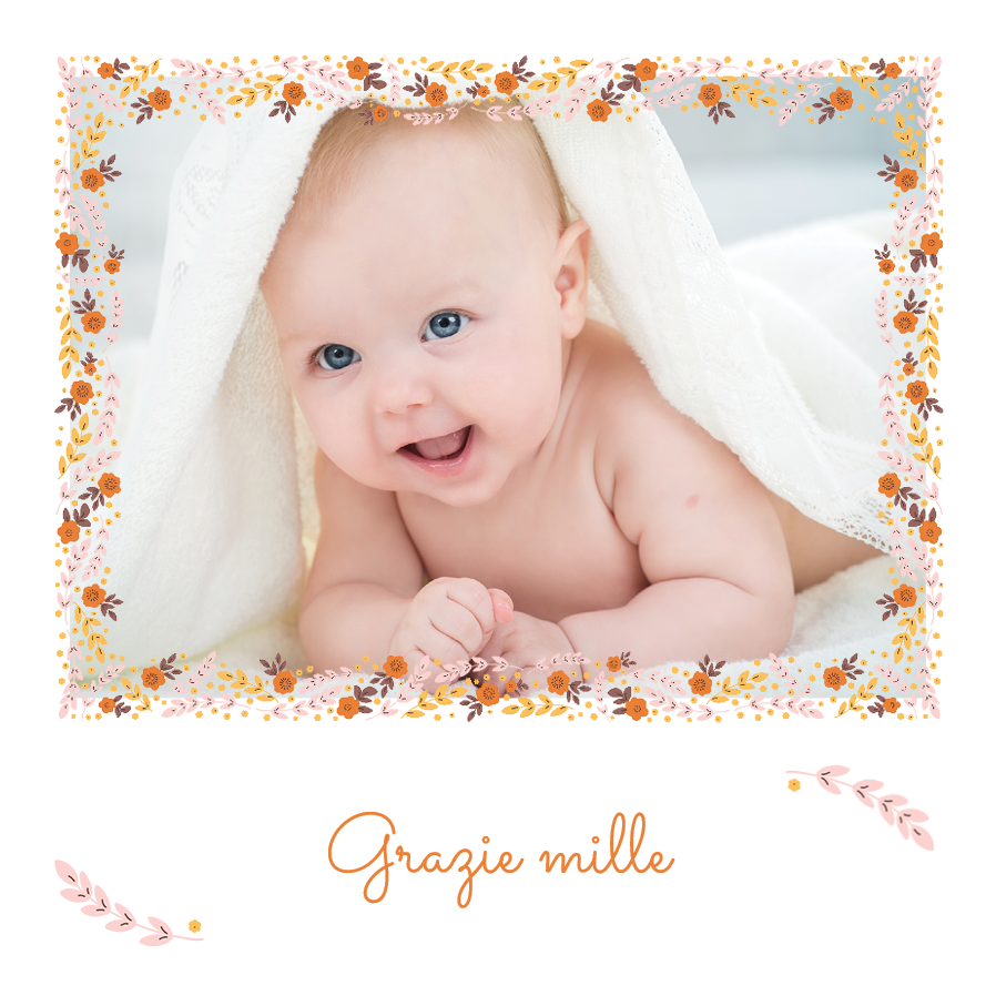 Biglietti di ringraziamento — Cornice autunnale