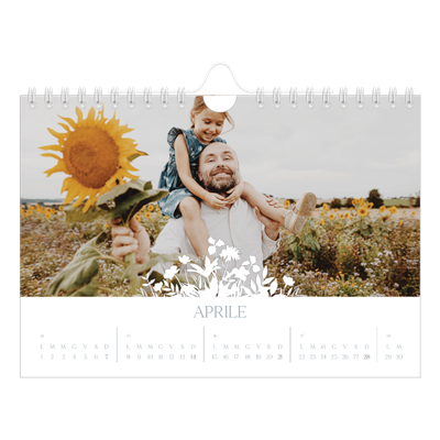 Calendario fotografico A5 — Motivo floreale [Aprile]