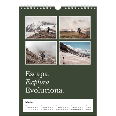 Calendario personalizzato A4 — Terra editoriale [Marzo]