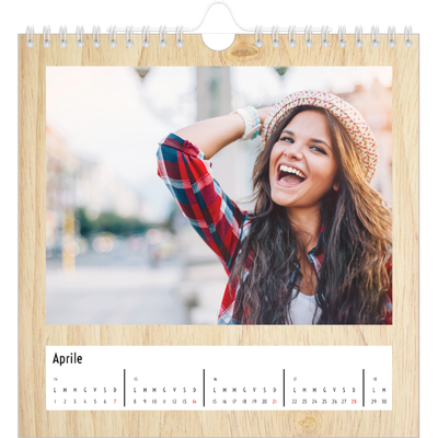 Calendari quadrati — Legno [Aprile]