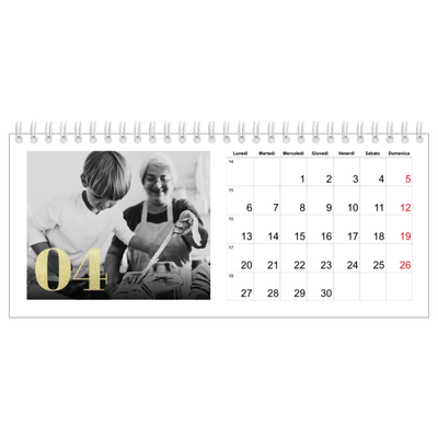 Calendari da tavolo — Grandi numeri luccicanti [Aprile]