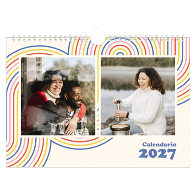 Calendario fotografico A4 — Strisce retro [copertina]