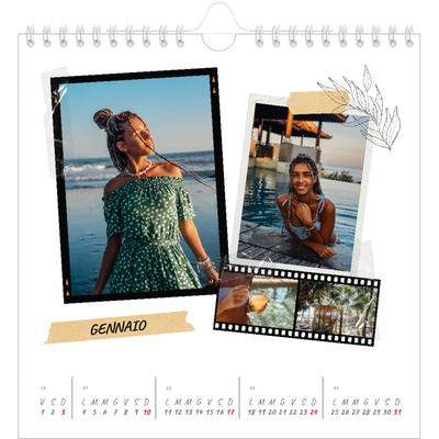 Calendari quadrati — Album ricordi con stile [Gennaio]