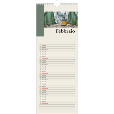 Calendario da cucina  — Vedute del mondo [Febbraio]