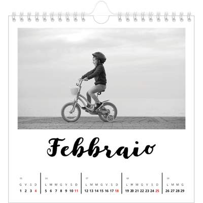 Calendari quadrati — Scritto a mano [Febbraio]