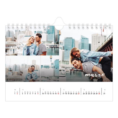 Calendario fotografico A5 — Scrittura semplice [Marzo]