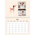 Calendario A4 Doppio — Zampette di cane e scarabocchi [Marzo]