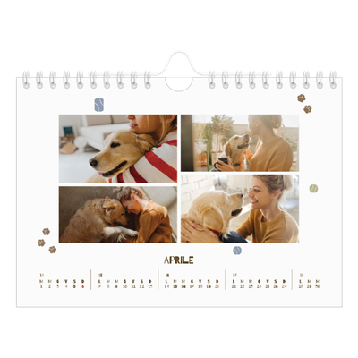 Calendario fotografico A5 — Cucciolo giocherellone [Aprile]