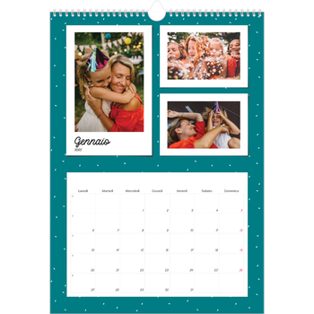 Calendario personalizzato A3 — Scatti pop di colore
