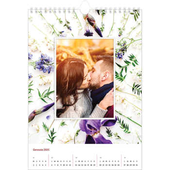 Calendario personalizzato A4 — Cornici floreali