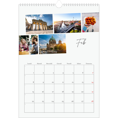 Calendario A3 verticale — Soggiorno in città [Febbraio]