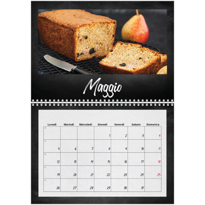 Calendario A4 Doppio — Stile lavagna [copertina]