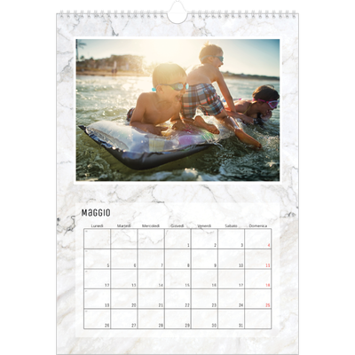 Calendario personalizzato A4 — Sfondi marmo [copertina]