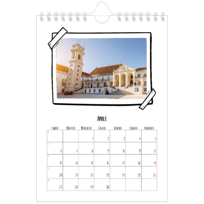 Calendario fotografico A5 — Istantanee da album [Aprile]