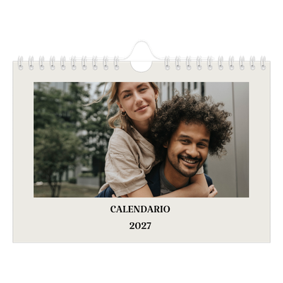 Calendario fotografico A5 — Avorio semplice [copertina]