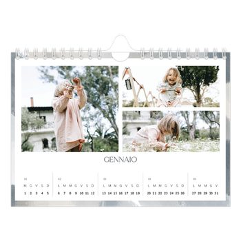 Calendario Fotografico A5 Orizzontale — Effetto pennello