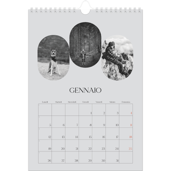 Calendario personalizzato A4 — La strada aperta