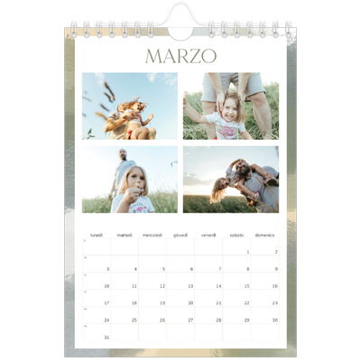 Calendario fotografico A5 — Effetto pennello [Marzo]